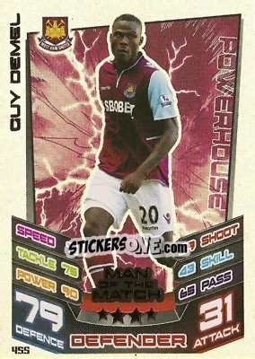 Sticker Guy Demel - English Premier League 2012-2013. Match Attax n. 455 - Topps