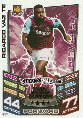 Sticker Ricardo Vaz Te - English Premier League 2012-2013. Match Attax n. 457 - Topps