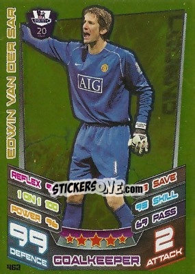 Sticker Edwin van der Sar - English Premier League 2012-2013. Match Attax n. 462 - Topps