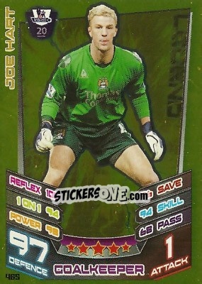 Sticker Joe Hart - English Premier League 2012-2013. Match Attax n. 465 - Topps