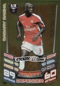 Sticker Bacary Sagna - English Premier League 2012-2013. Match Attax n. 468 - Topps