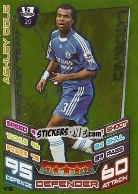 Sticker Ashley Cole - English Premier League 2012-2013. Match Attax n. 476 - Topps