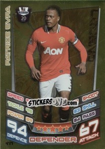 Sticker Patrice Evra - English Premier League 2012-2013. Match Attax n. 477 - Topps