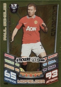 Sticker Paul Scholes - English Premier League 2012-2013. Match Attax n. 486 - Topps