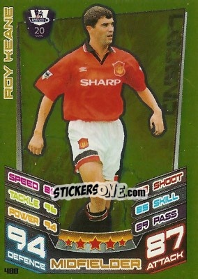 Sticker Roy Keane - English Premier League 2012-2013. Match Attax n. 488 - Topps