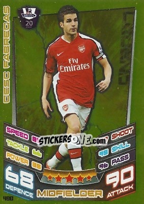 Sticker Cesc Fabregas - English Premier League 2012-2013. Match Attax n. 490 - Topps