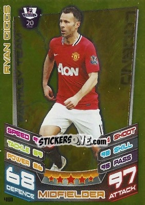 Sticker Ryan Giggs - English Premier League 2012-2013. Match Attax n. 491 - Topps