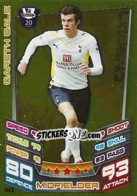 Sticker Gareth Bale - English Premier League 2012-2013. Match Attax n. 493 - Topps