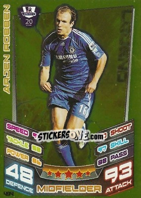 Sticker Arjen Robben - English Premier League 2012-2013. Match Attax n. 494 - Topps