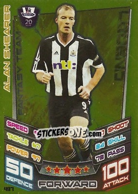 Sticker Alan Shearer - English Premier League 2012-2013. Match Attax - Topps