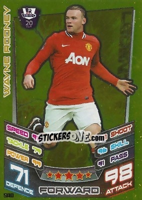 Sticker Wayne Rooney - English Premier League 2012-2013. Match Attax n. 500 - Topps