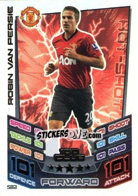Sticker Robin van Persie - English Premier League 2012-2013. Match Attax n. 502 - Topps