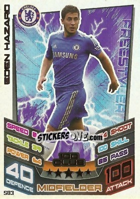 Sticker Eden Hazard - English Premier League 2012-2013. Match Attax n. 503 - Topps
