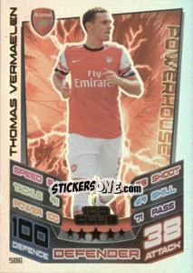 Sticker Thomas Vermaelen - English Premier League 2012-2013. Match Attax n. 506 - Topps