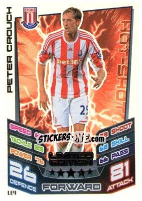 Sticker Peter Crouch - English Premier League 2012-2013. Match Attax n. LE4 - Topps