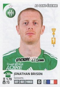 Sticker Jonathan Brison - FOOT 2012-2013 n. 368 - Panini
