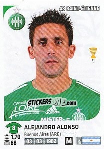 Figurina Alejandro Alonso - FOOT 2012-2013 n. 373 - Panini