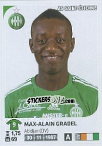 Sticker Max-Alain Gradel - FOOT 2012-2013 n. 383 - Panini