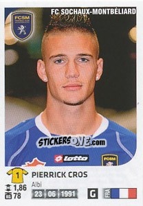 Sticker Pierrick Cros - FOOT 2012-2013 n. 390 - Panini