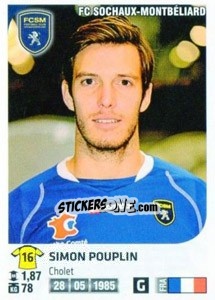 Sticker Simon Pouplin - FOOT 2012-2013 - Panini