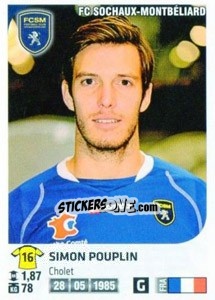 Figurina Simon Pouplin - FOOT 2012-2013 - Panini