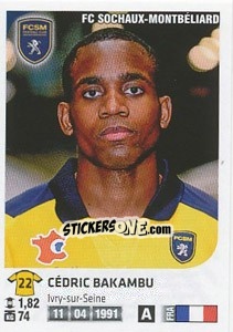 Sticker Cedric Bakambu - FOOT 2012-2013 n. 404 - Panini