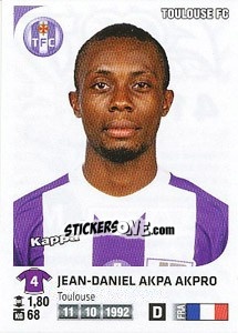 Sticker Jean-Daniel Akpa Akpro - FOOT 2012-2013 n. 416 - Panini