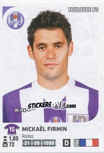 Sticker Mickael Firmin - FOOT 2012-2013 n. 418 - Panini