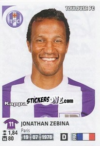 Sticker Jonathan Zebina - FOOT 2012-2013 n. 422 - Panini