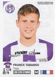 Sticker Franck Tabanou - FOOT 2012-2013 n. 428 - Panini
