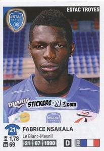 Figurina Fabrice Nsakala - FOOT 2012-2013 n. 442 - Panini