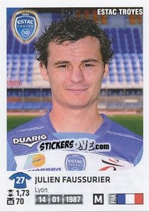 Figurina Julien Faussurier - FOOT 2012-2013 n. 447 - Panini