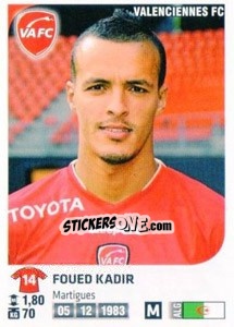 Sticker Foued Kadir - FOOT 2012-2013 n. 475 - Panini