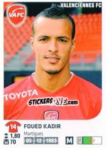 Sticker Foued Kadir - FOOT 2012-2013 - Panini