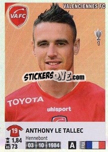 Sticker Anthony Le Tallec - FOOT 2012-2013 n. 480 - Panini