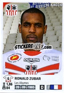 Sticker Ronald Zubar - FOOT 2012-2013 - Panini