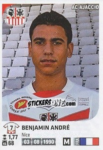 Sticker Benjamin André - FOOT 2012-2013 n. 12 - Panini
