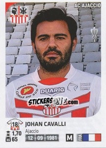 Cromo Johan Cavalli - FOOT 2012-2013 - Panini