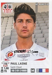 Sticker Paul Lasne - FOOT 2012-2013 - Panini