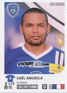Sticker Gael Angoula - FOOT 2012-2013 n. 31 - Panini