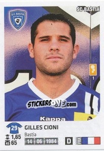 Sticker Gilles Cioni - FOOT 2012-2013 - Panini