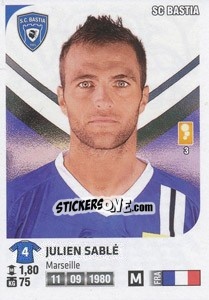 Figurina Julien Sable - FOOT 2012-2013 - Panini