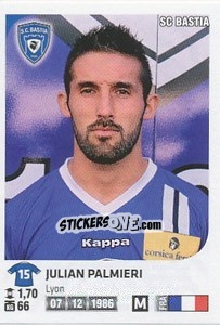 Sticker Julian Palmieri - FOOT 2012-2013 n. 41 - Panini