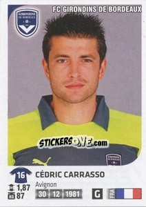 Sticker Cedric Carrasso - FOOT 2012-2013 - Panini
