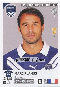 Figurina Marc Planus - FOOT 2012-2013 - Panini