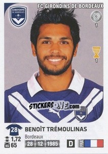 Sticker Benoît Tremoulinas - FOOT 2012-2013 n. 61 - Panini