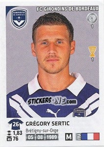 Figurina Gregory Sertic - FOOT 2012-2013 - Panini