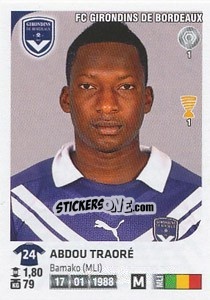 Figurina Abdou Traore - FOOT 2012-2013 n. 68 - Panini
