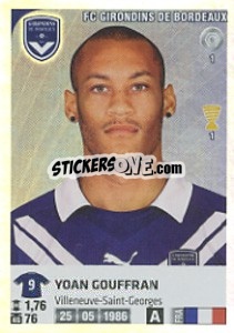 Sticker Yoan Gouffran - FOOT 2012-2013 n. 72 - Panini
