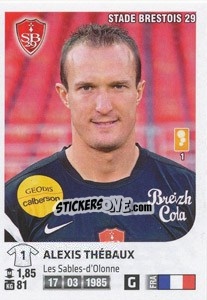 Sticker Alexis Thebaux - FOOT 2012-2013 - Panini